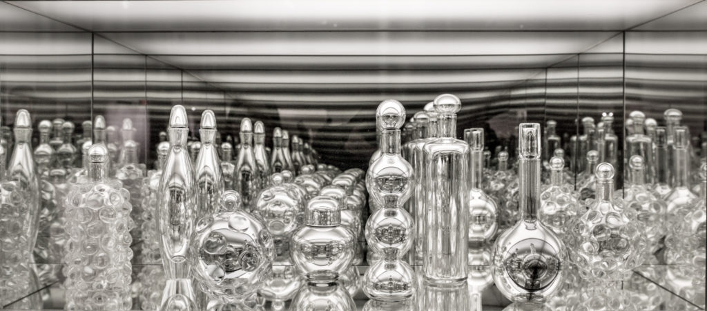 Bottles, Reflection, Infinity Mirror, Glass
