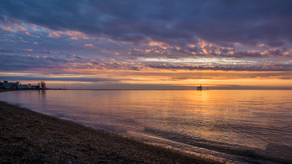 HDR, Sunrise, Lake Michigan