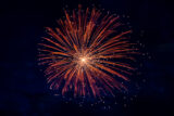 Fireworks, Burst, Orange, Night