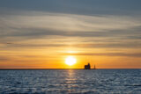 Sunrise, Lighthouse, Lake Michigan