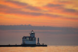 Kewaunee, Lighthouse, Sunrise